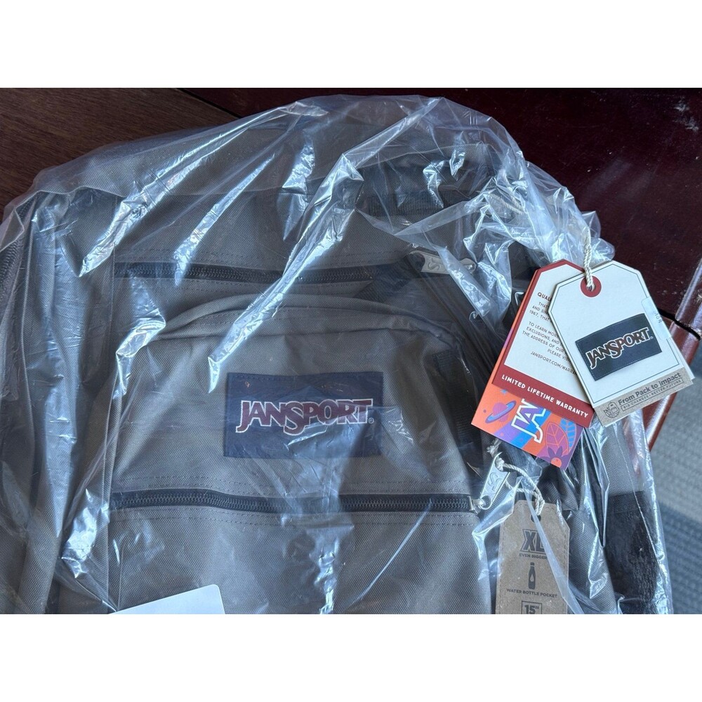 JanSport Big Student Backpack Graphite Grey 34L 15” Laptop Sleeve NEW